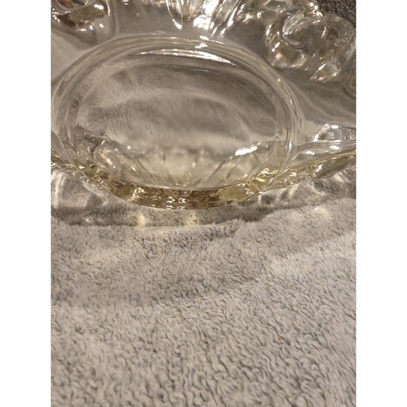 Vintage 1950's Jeannette Glass Gondola Fruit Bowl 16" Long Gold Trim - Picture 6 of 8